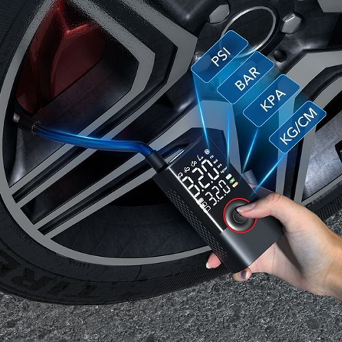Portable Digital Tire Inflator Pump with USB Charging 2