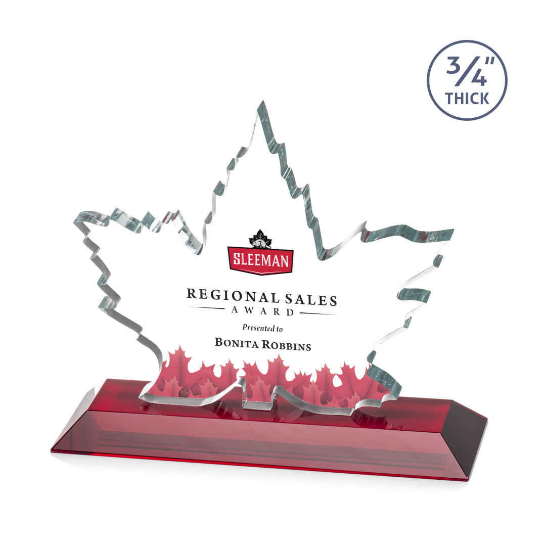 Maple Leaf VividPrint™ Award - Red 12