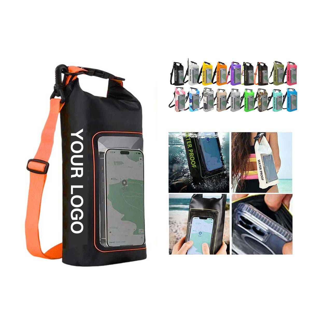 PVC Crossbody Bag with Waterproof Phone Window 24