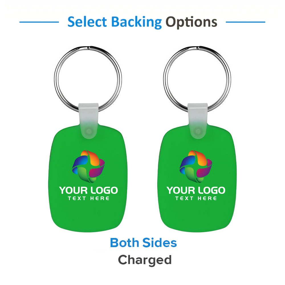 Oval Shaped Silicone Keychain 1