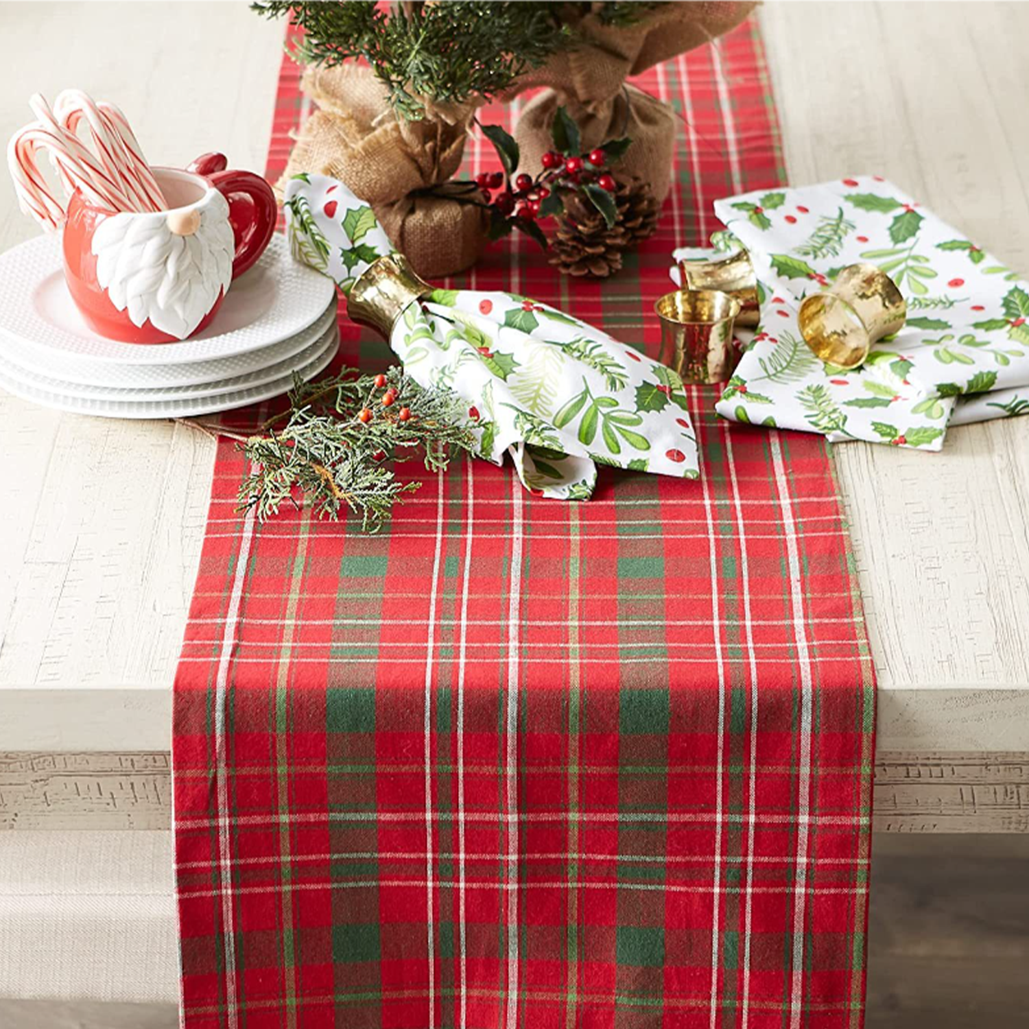 Christmas table flag and tablecloth 8