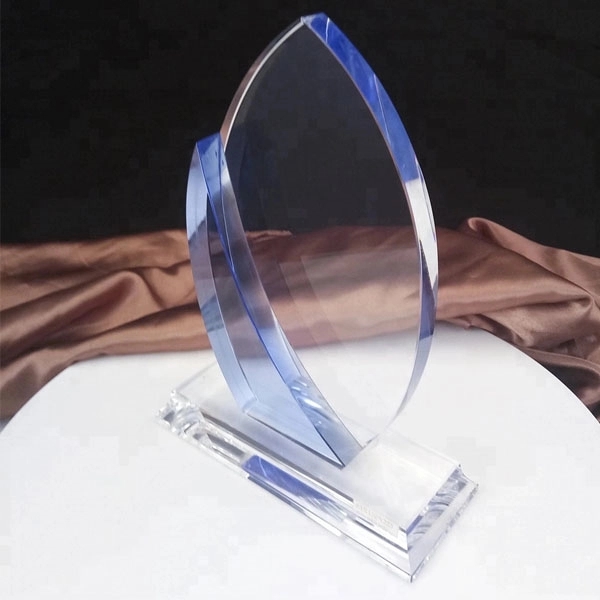 Blue and Clear Crystal Trophy Awards 2