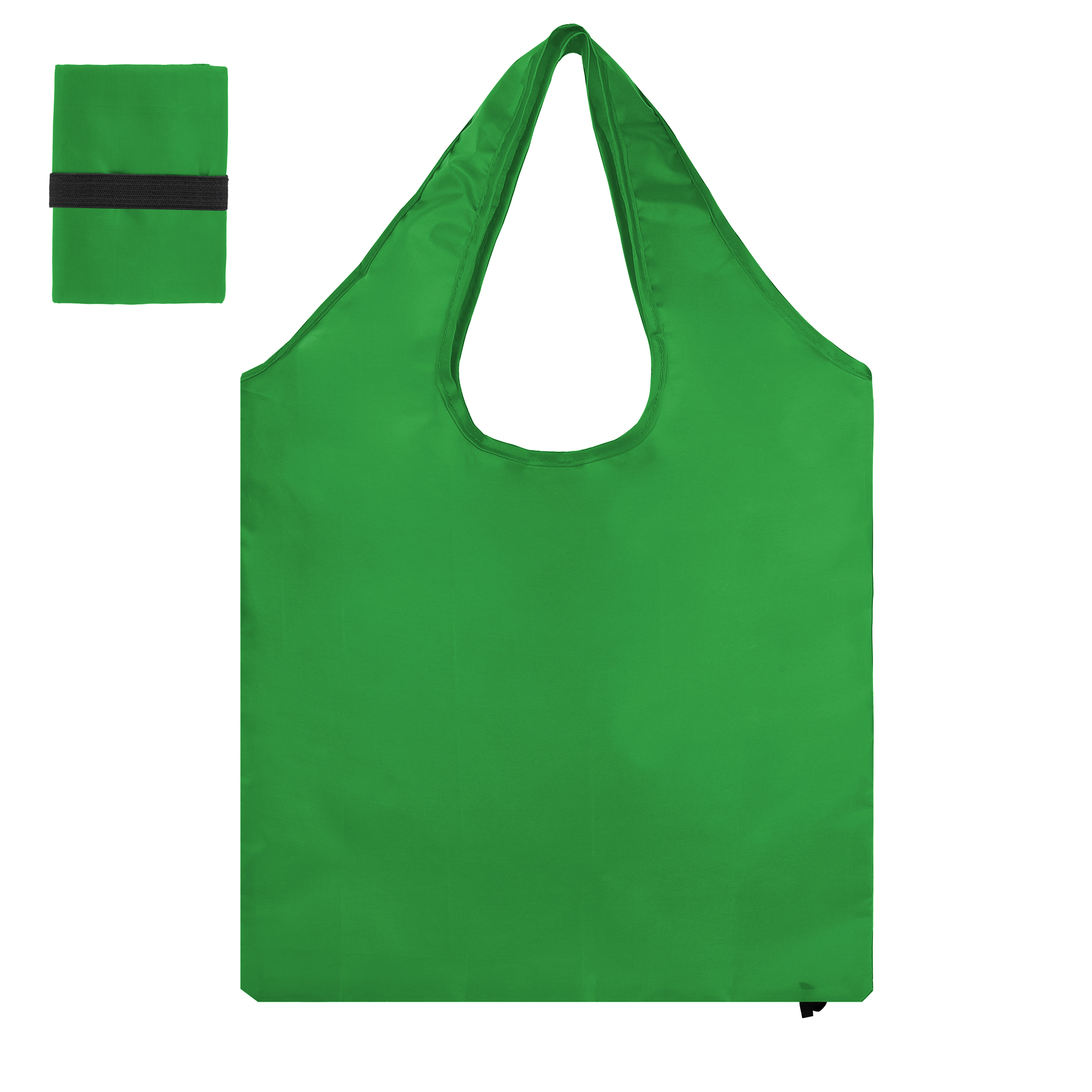 Reusable Folding Polyester Shopping Tote Bag With Elastic Strap 8
