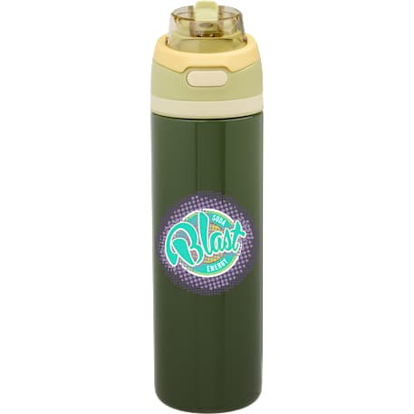 Elvin 28oz Recycled Stainless Flip Straw Bottle, custom water bottle with logo imprint 129