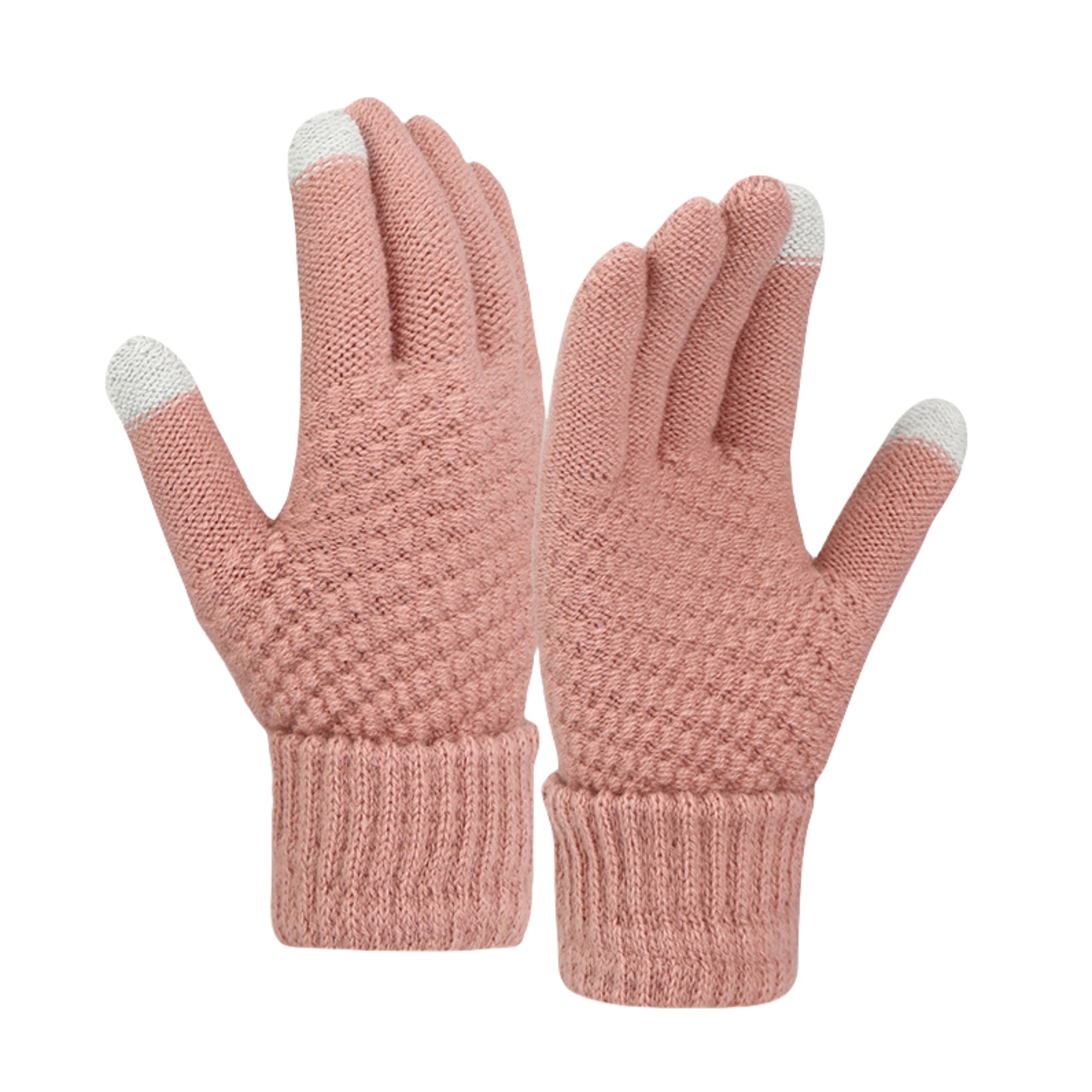 Winter Touchscreen Gloves Cable Knit Warm 8