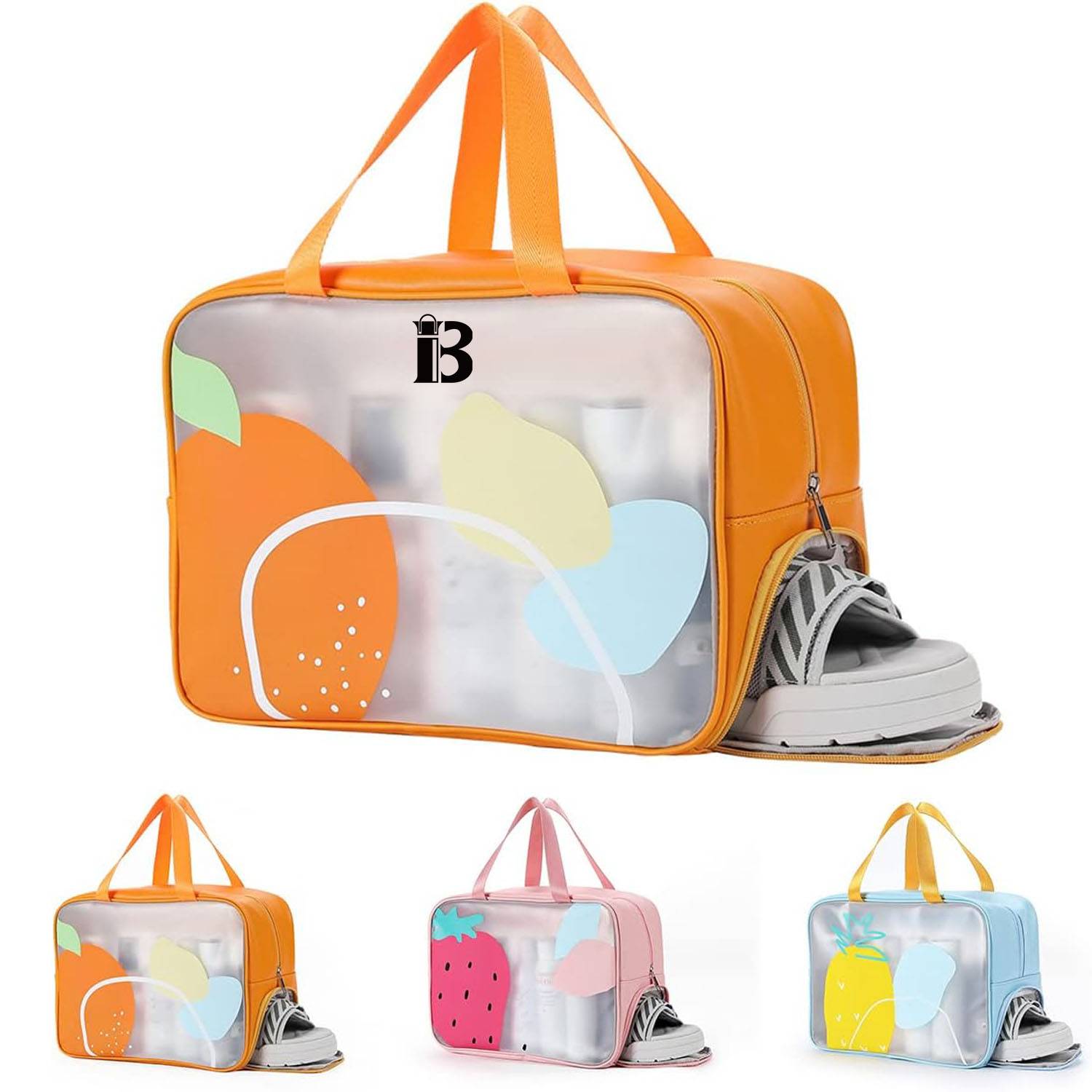 Cosmetics Wet Dry Separate Toiletry Bag with Shoes Storage 2