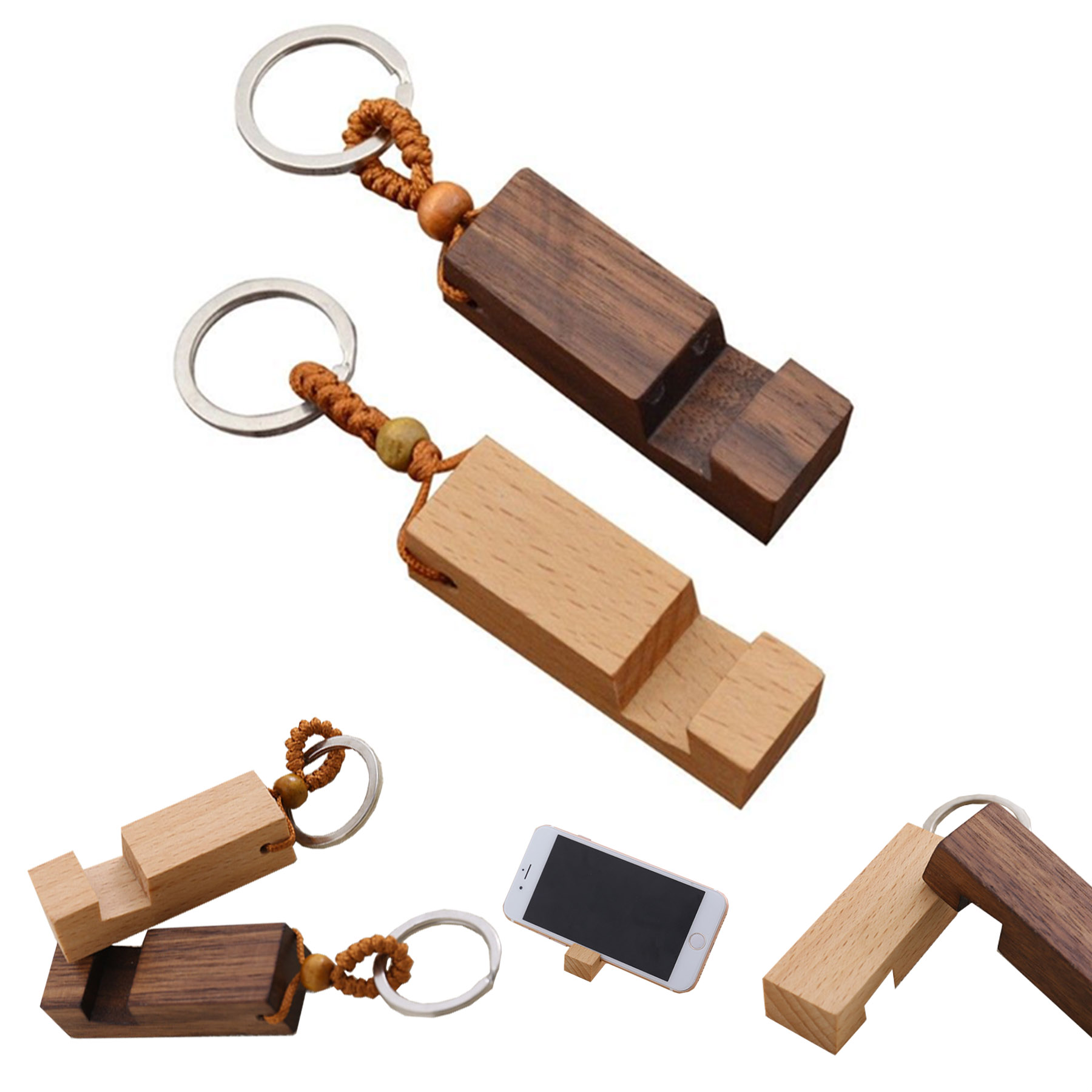 Wooden Key Chain & Phone Holder 1