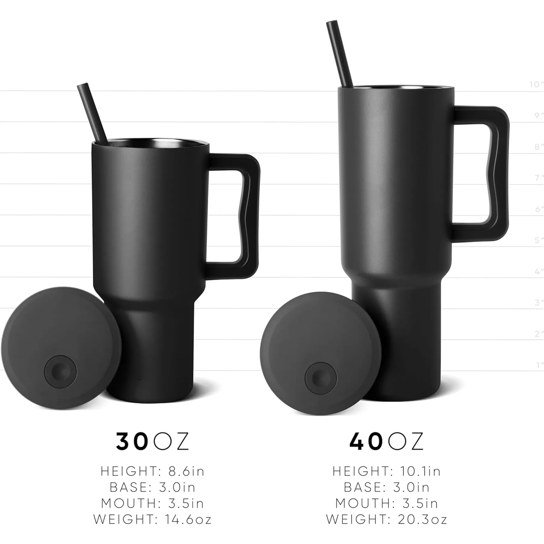 40 oz Tumbler with Handle and Straw Lid 13