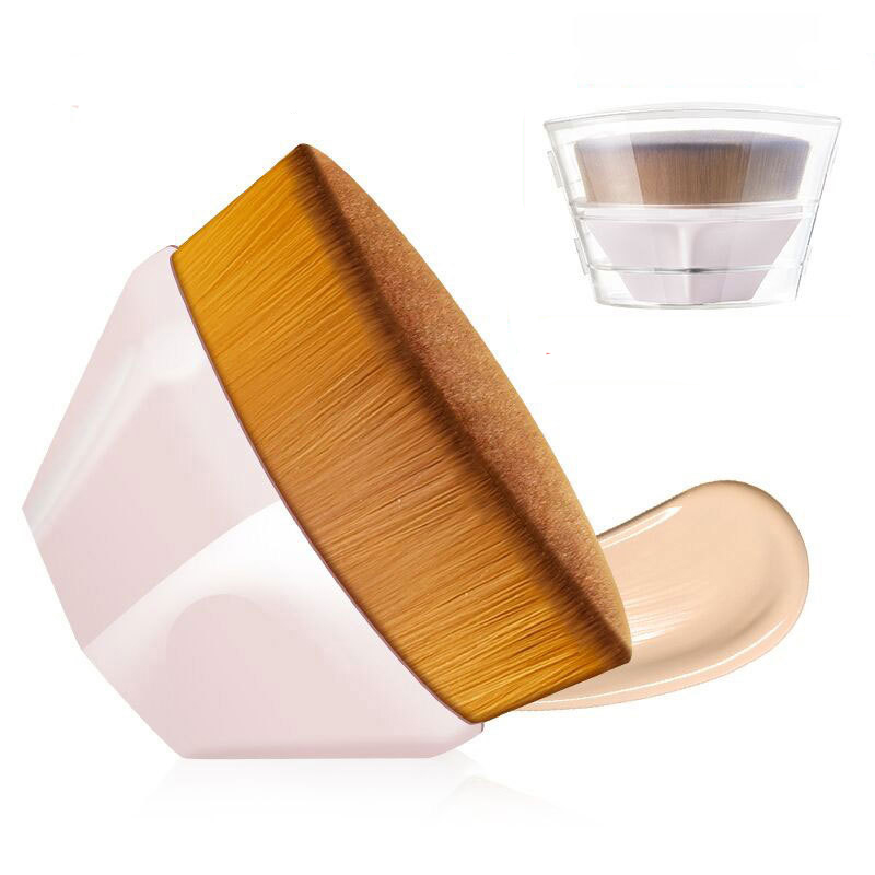 Portable Foundation Makeup Brush W/ Plastic Box 4