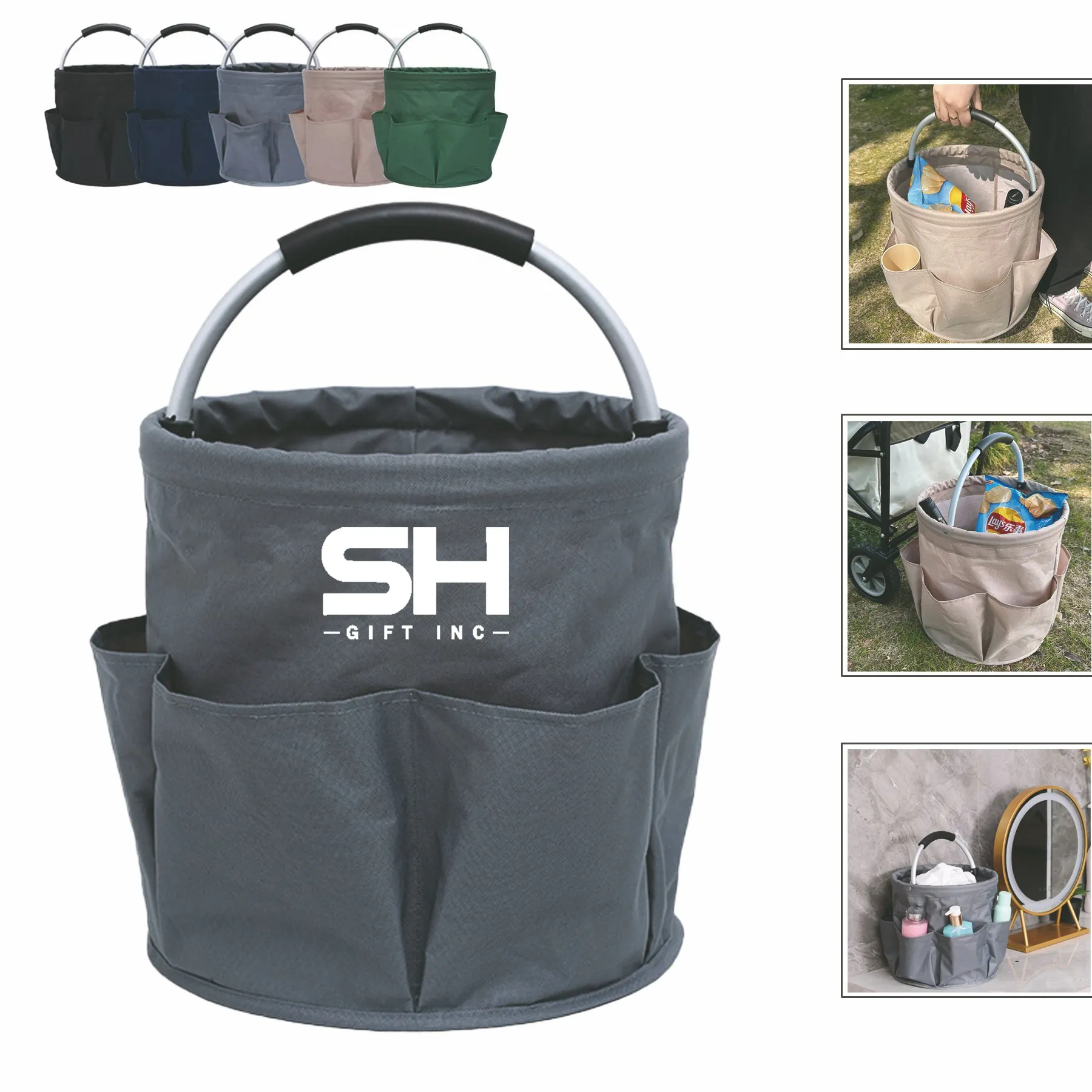 Portable Collapsible Picnic Basket with Storage Pockets 3
