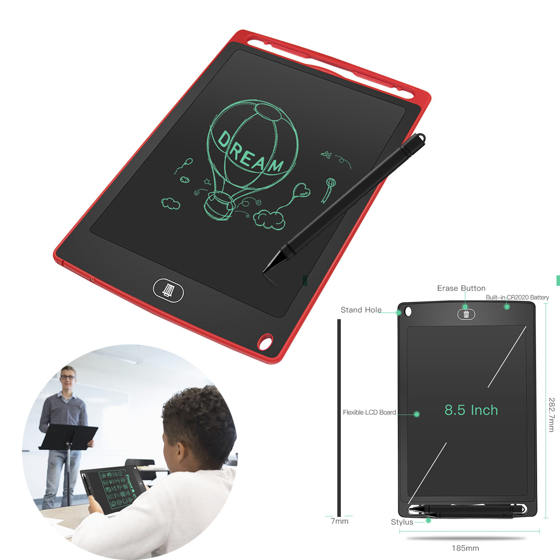 8.5" Multi Colors LCD e-Writing & Drawing Tablet 1