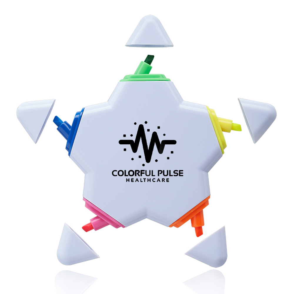 Star Shaped 5 Color Highlighter 1