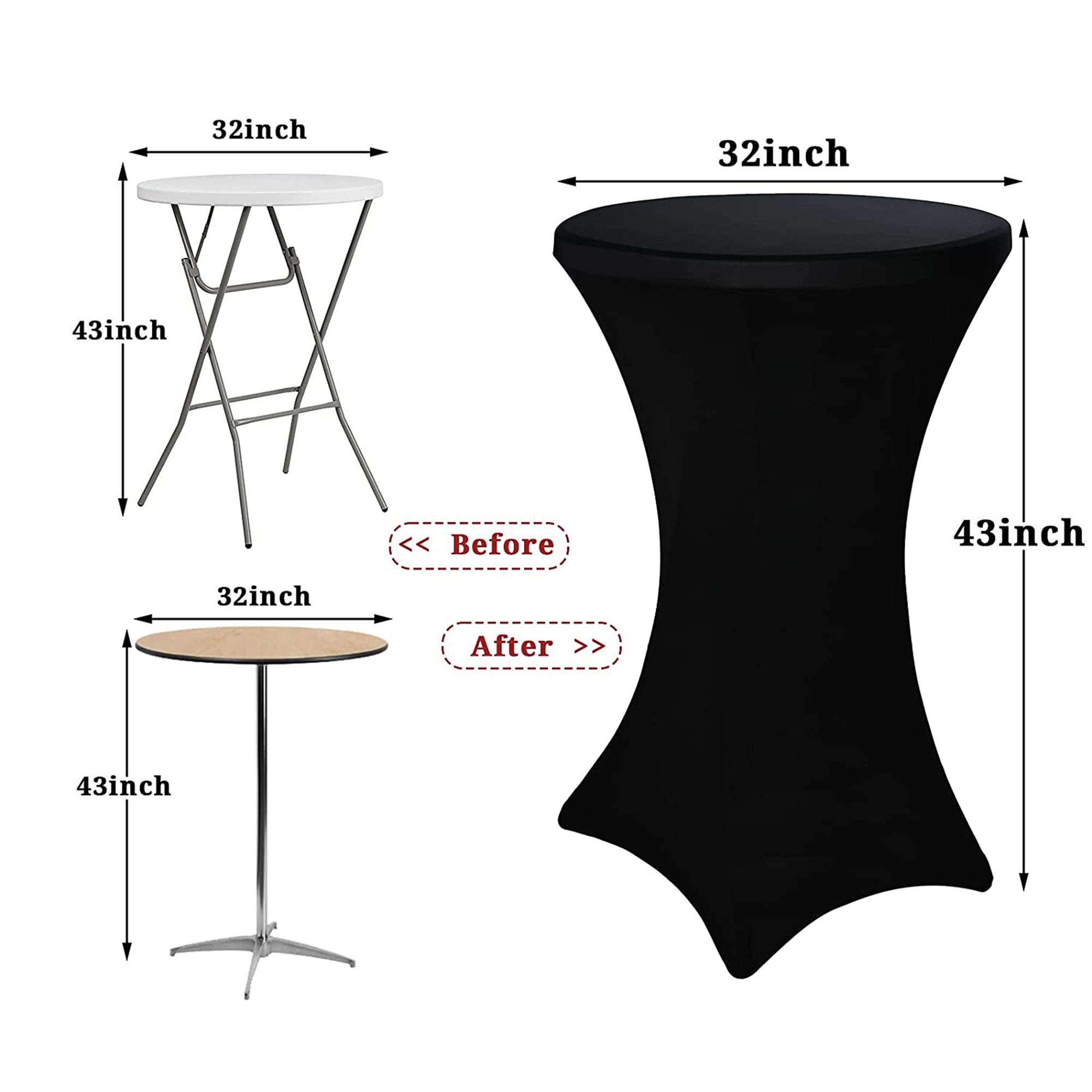 32in Custom Full Color Round Table Cover 2