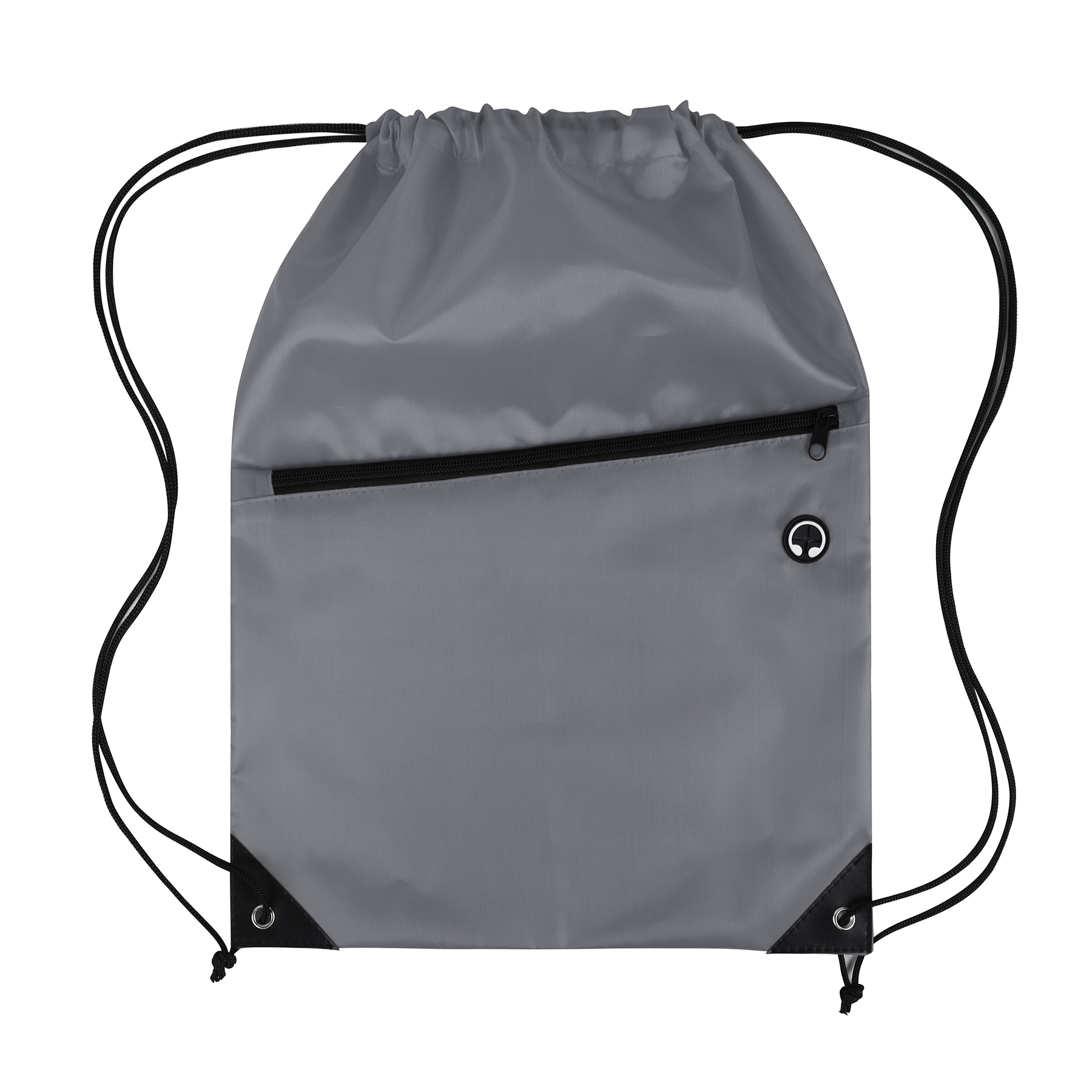 Drawstring Backpack with Front Zipper Pocket 4
