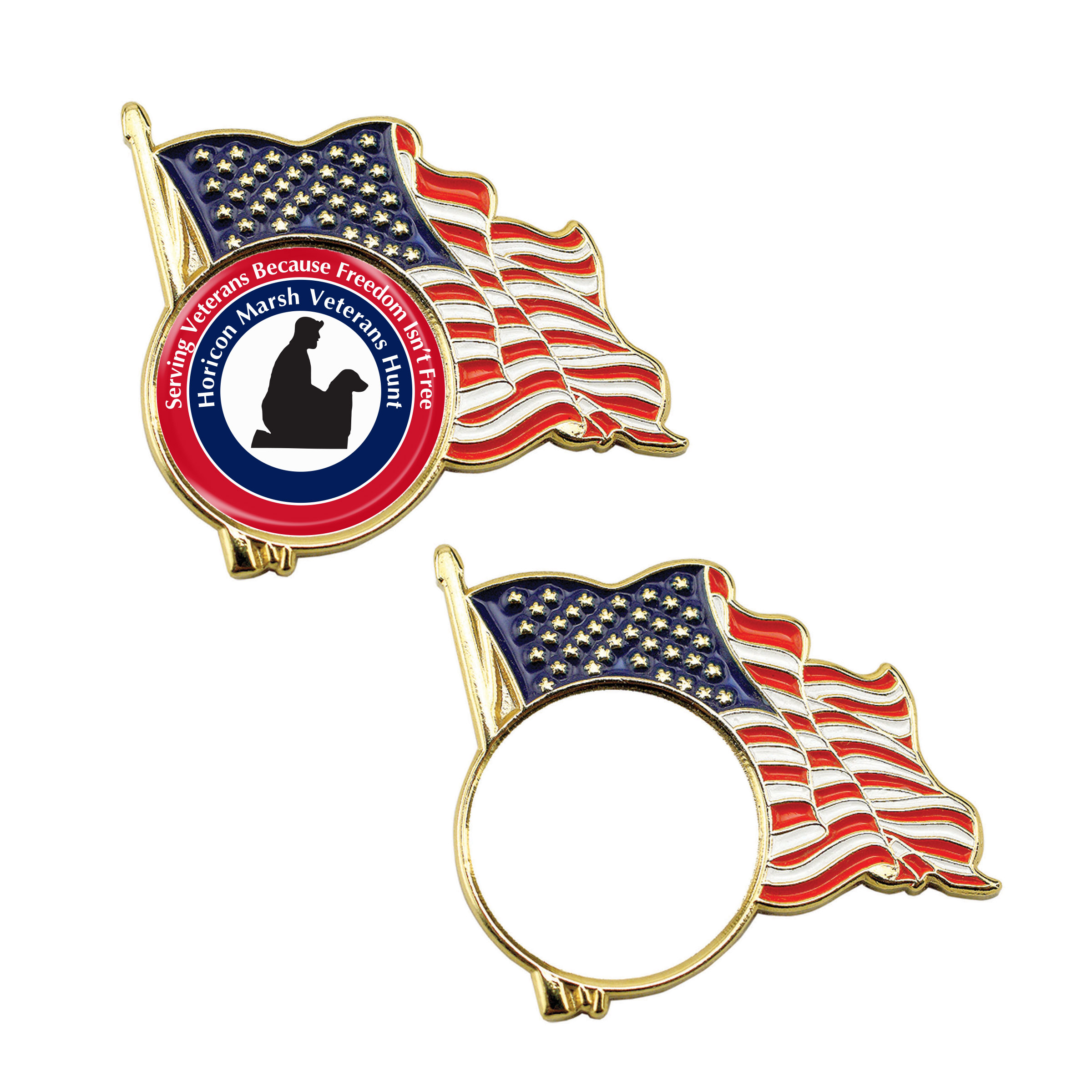 U.S.A. Flag Lapel Pins with Custom Logo 5