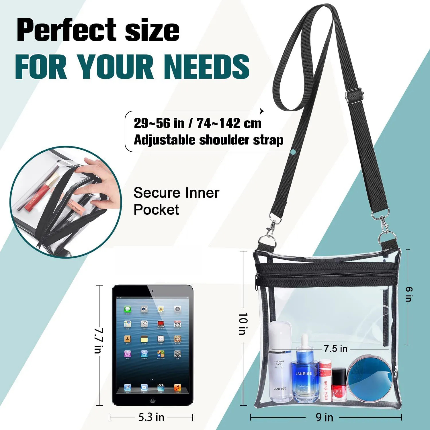 Stylish PVC Clear Waterproof Hand Bag 5