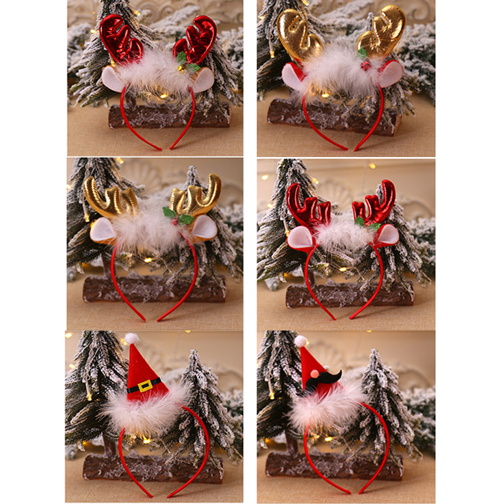 Christmas Plush Elk Antler Hair Band 3