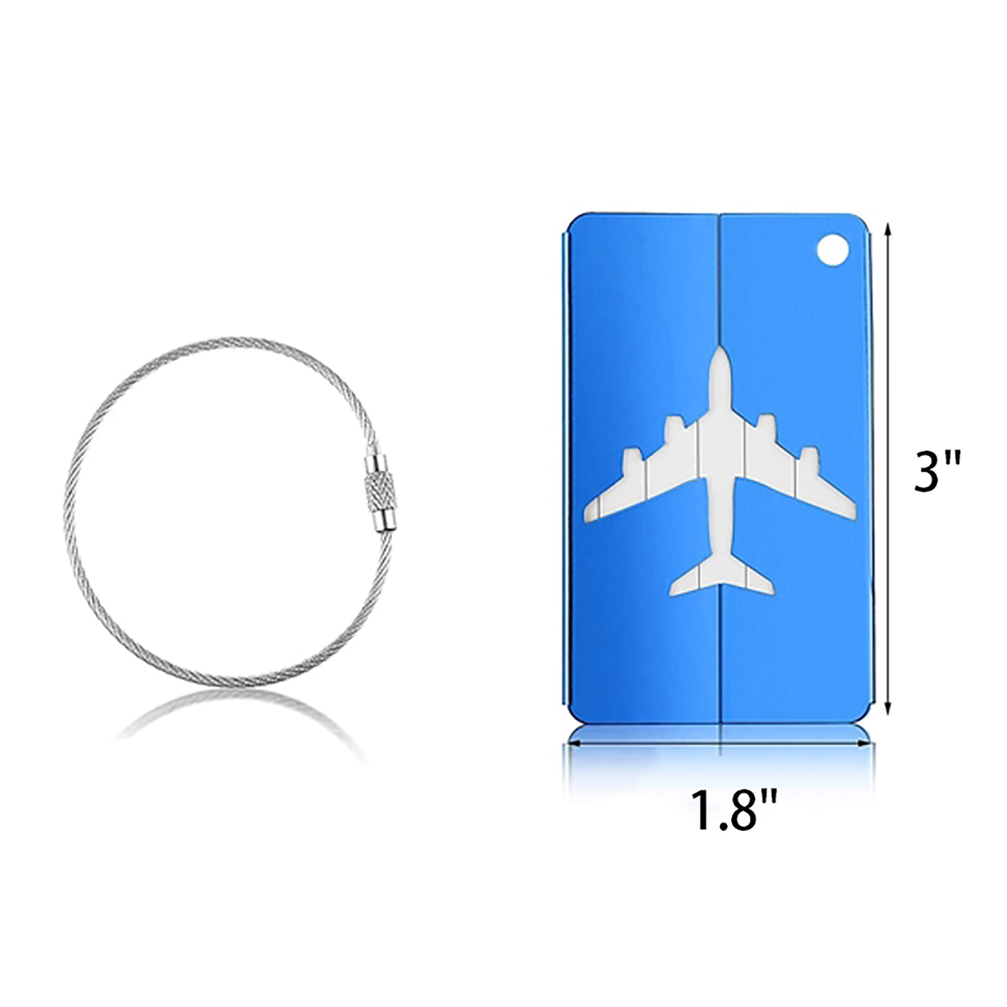 Aircraft-Design Aluminum Baggage Tag 3
