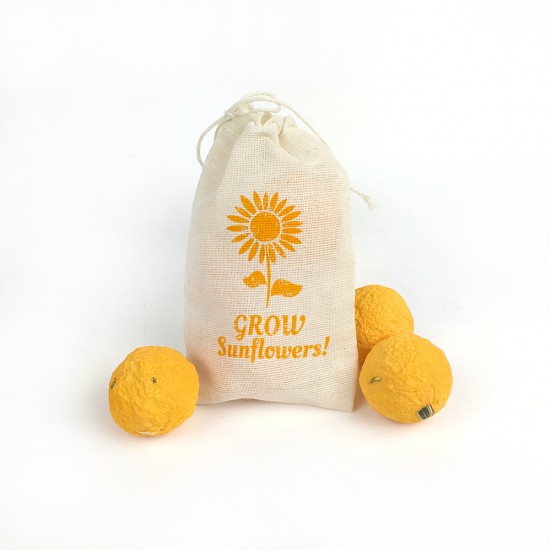 Sunflower Seed Bombs Muslin Bag 3 1