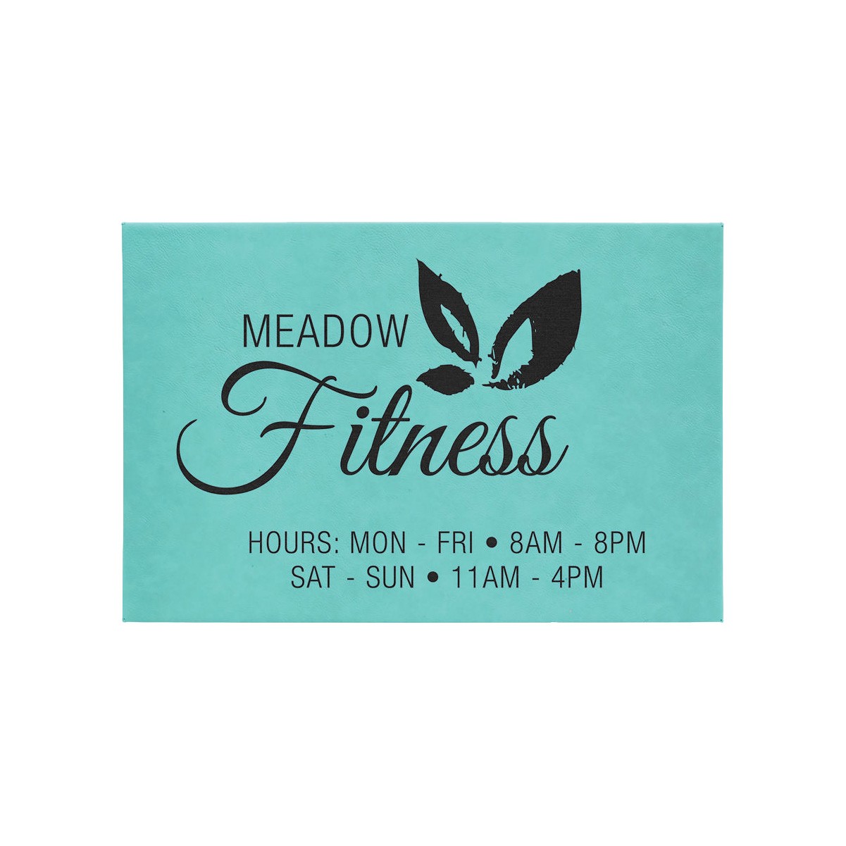 12" x 18" Teal Leatherette Wall Decor