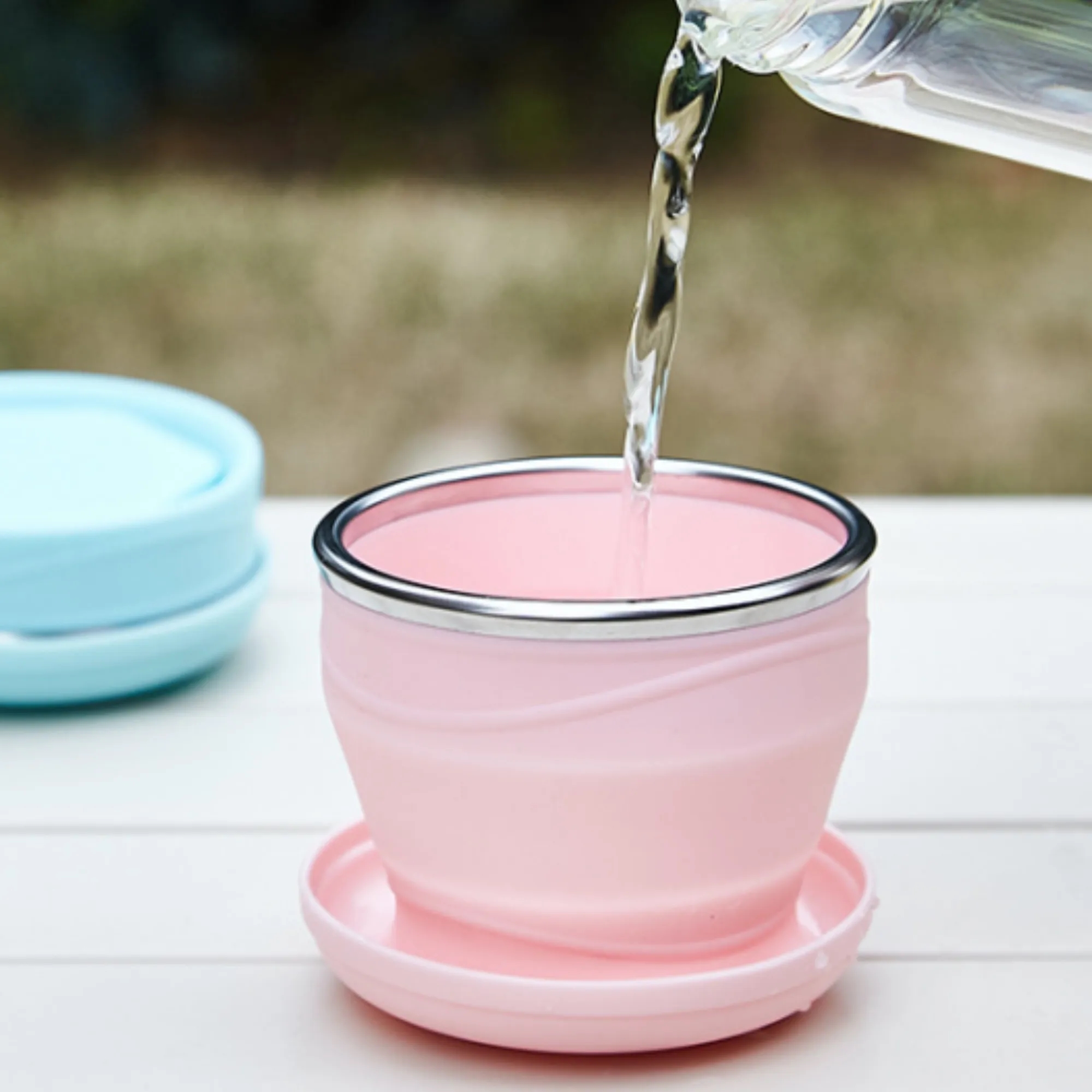 6oz Pocket Folding Water Cup Retractable Silicone Mug 7