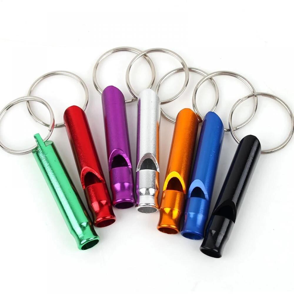 Mini Aluminum Alloy Whistle Keyring 2
