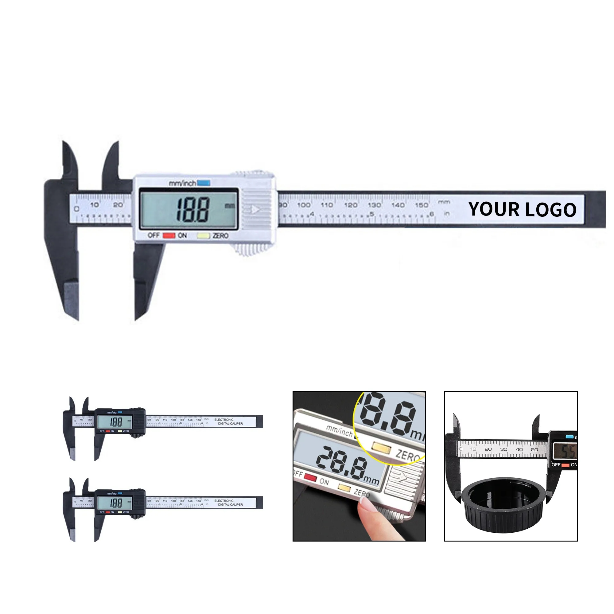 Carbon Fiber Digital Vernier Caliper Portable 4