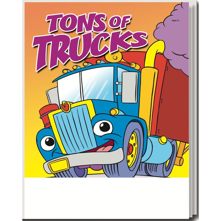 Trucks Coloring & Activity Book - 16 Pages Ages 3-11 1