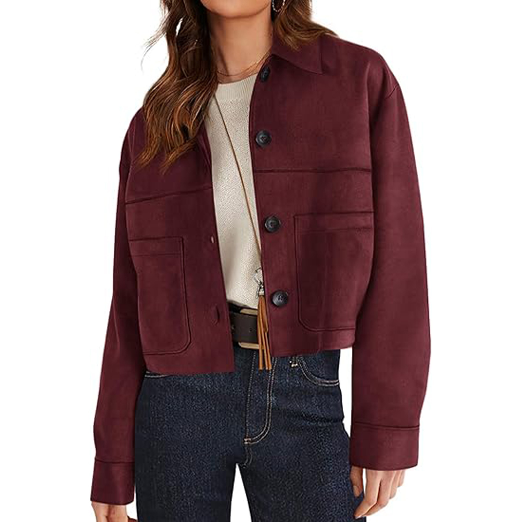Faux Suede Bomber Jacket 7