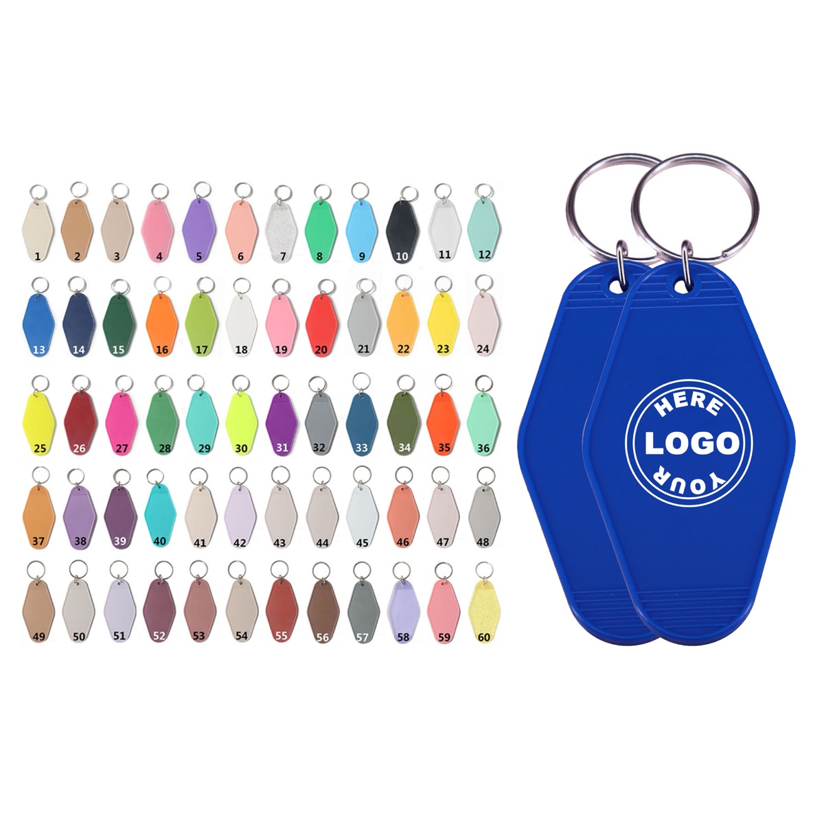 Custom ABS Plastic Motel-Style Key Fob 1