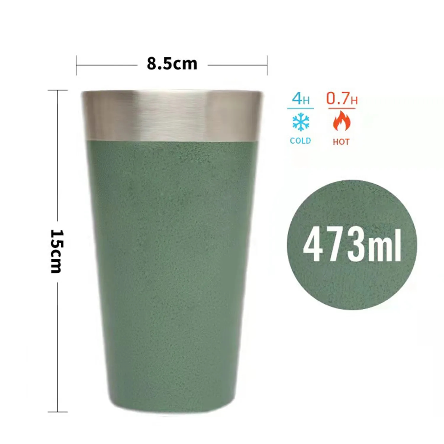 16oz The Stacking Beer Pint Matte Black 4