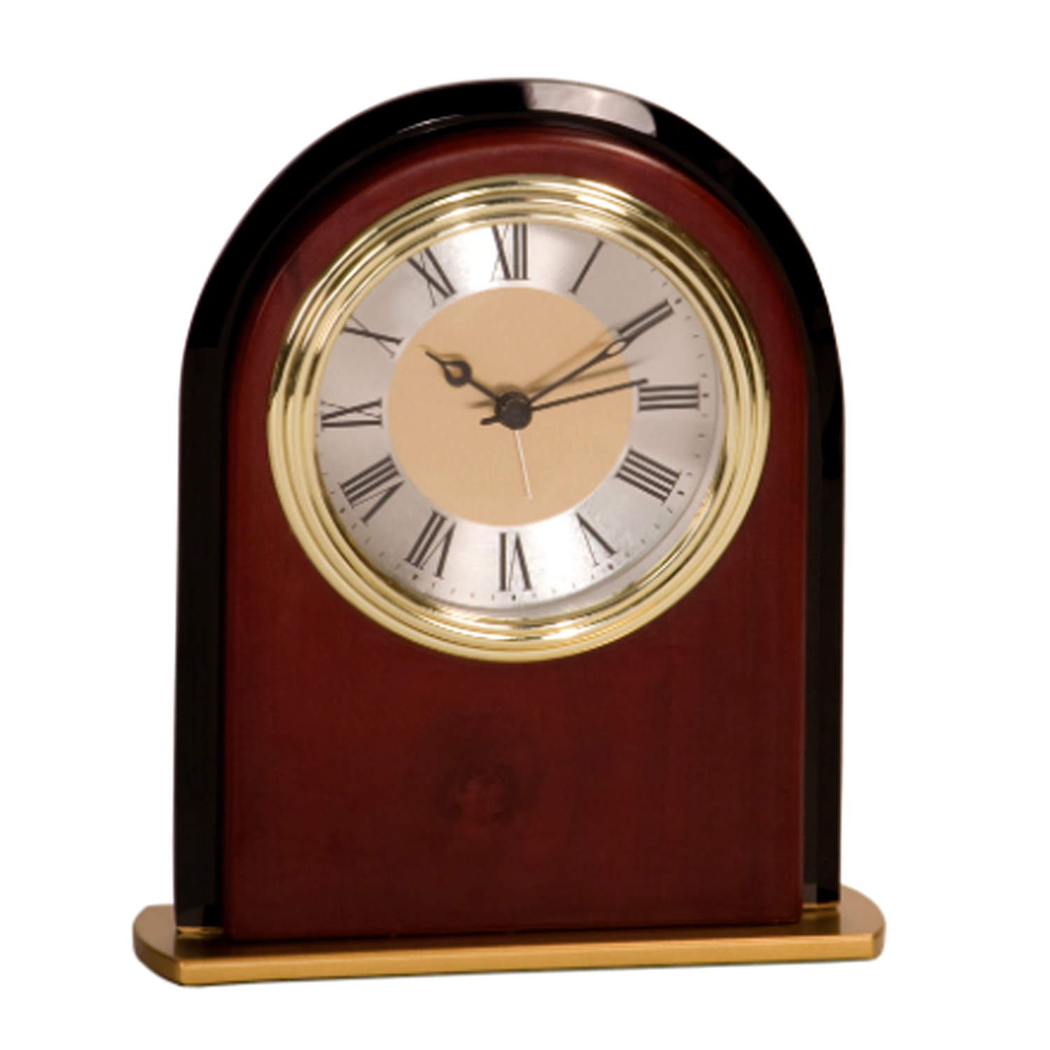 Mahogany Finish Arch Clock 1