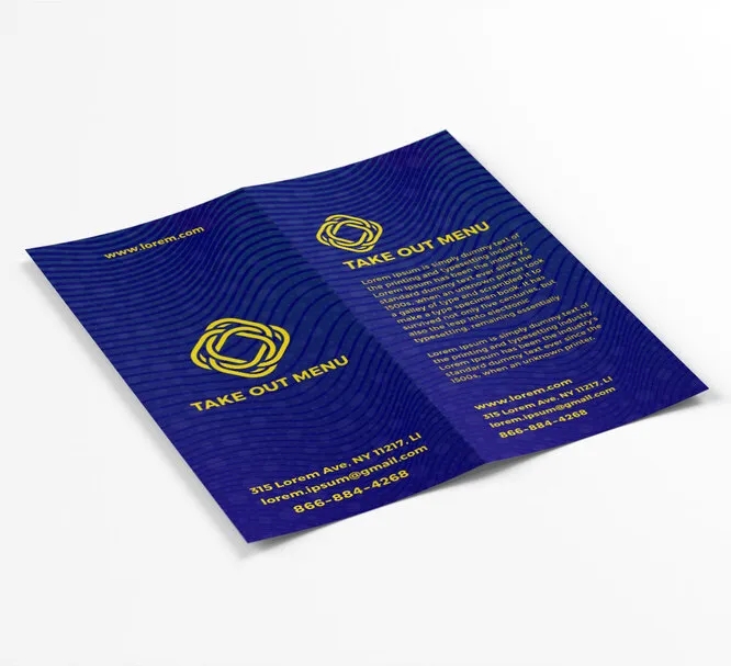 Take-Out Menus - 8.5" x 11" (Front and Back) 1