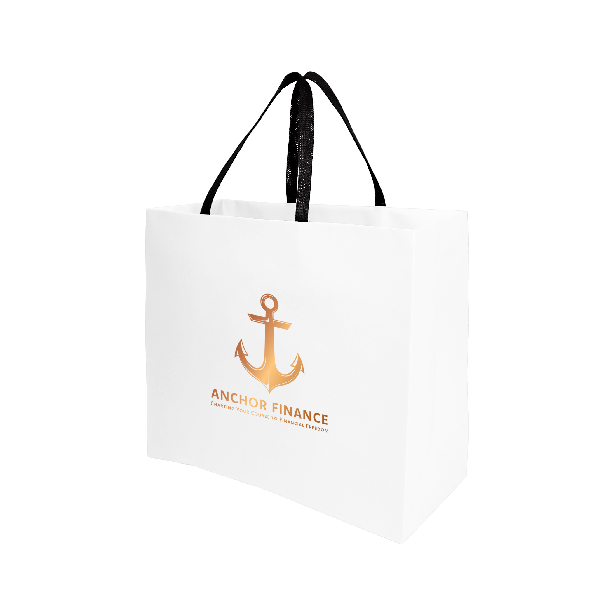 Sugarcane Paper Bag with Embedded Web Style Paper Handles - 5