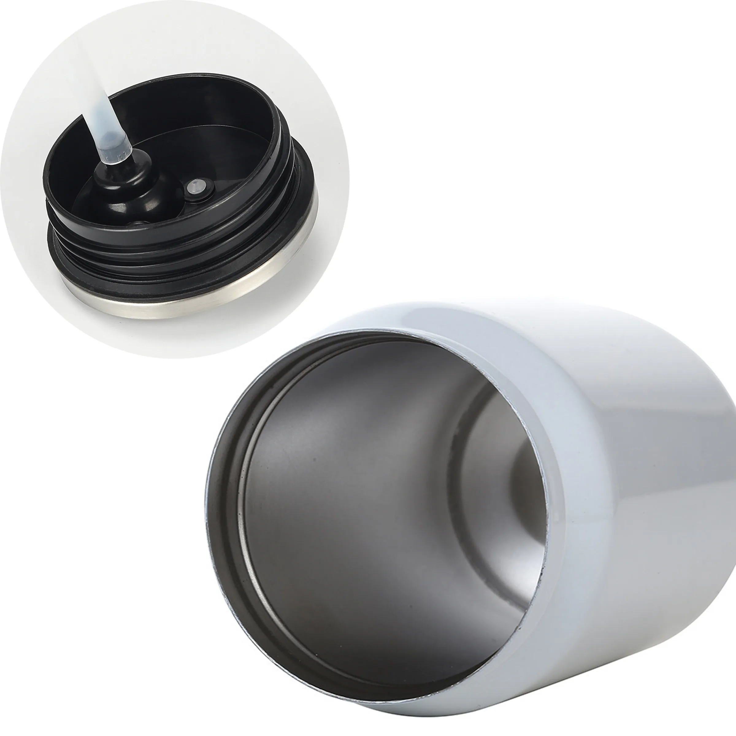 Stainless Steel Coke Can Vacuum Cup With Straw 1