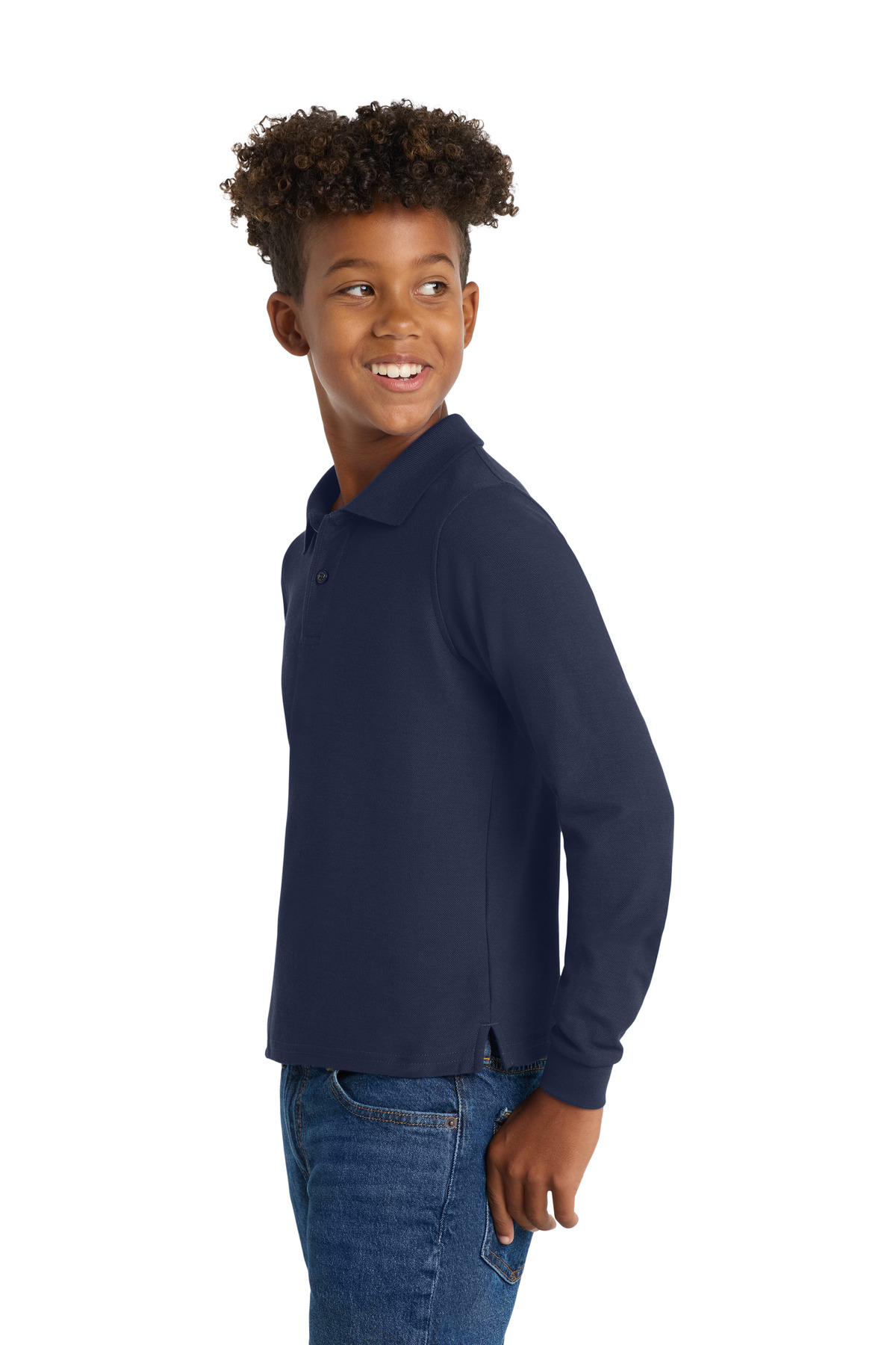 Port Authority Youth Long Sleeve Silk Touch Polo. Y500LS 16
