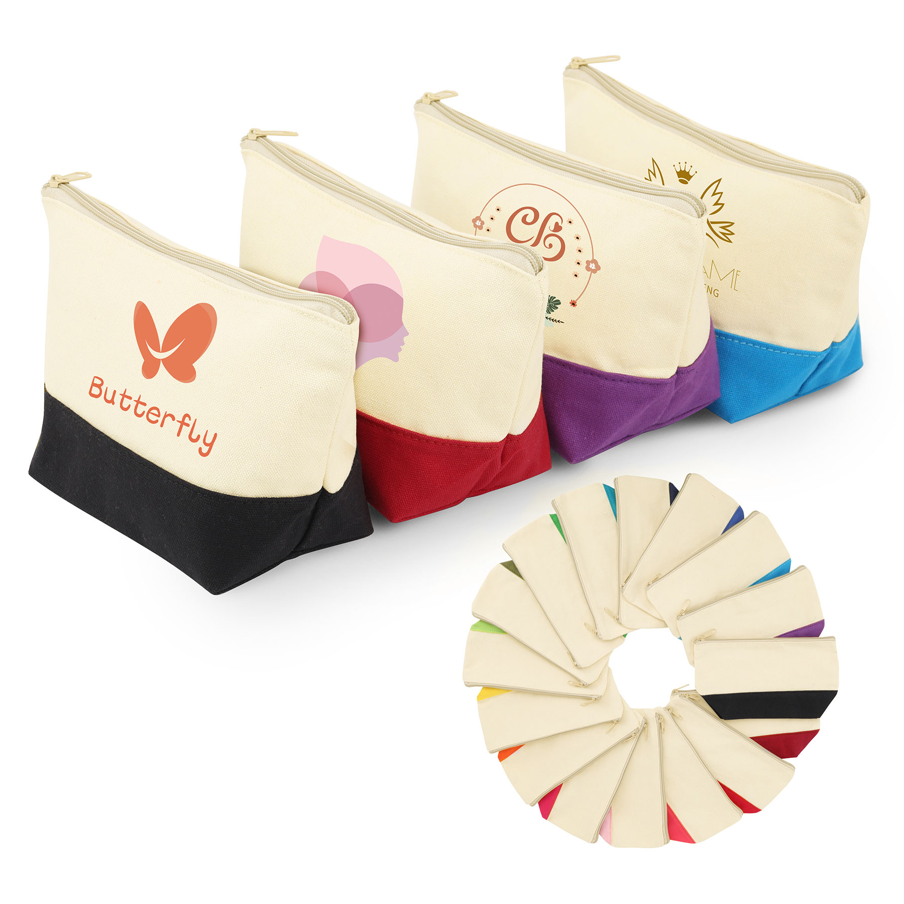 Two-Tone Canvas Cosmetic Bag 21