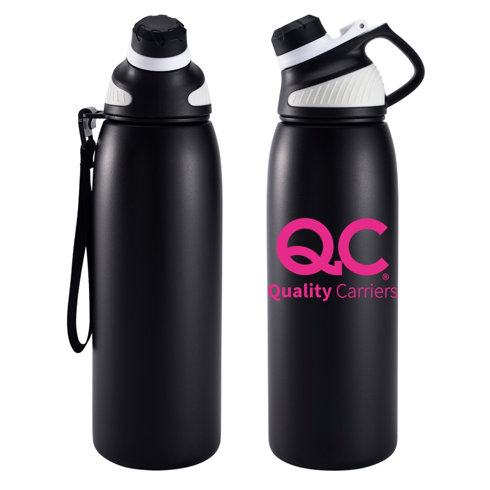 34oz. S/S insulated sports water bottle with spout lid 14