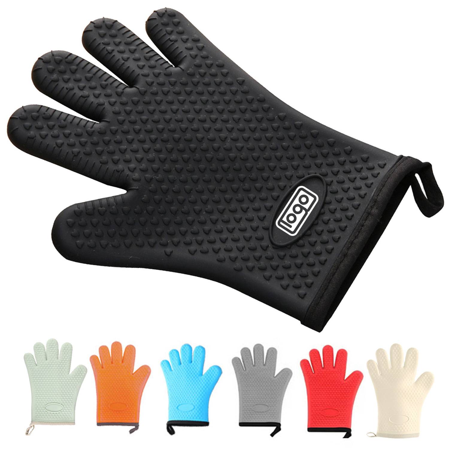 Five Fingers Pot Holder Cotton Silicone Gloves 9