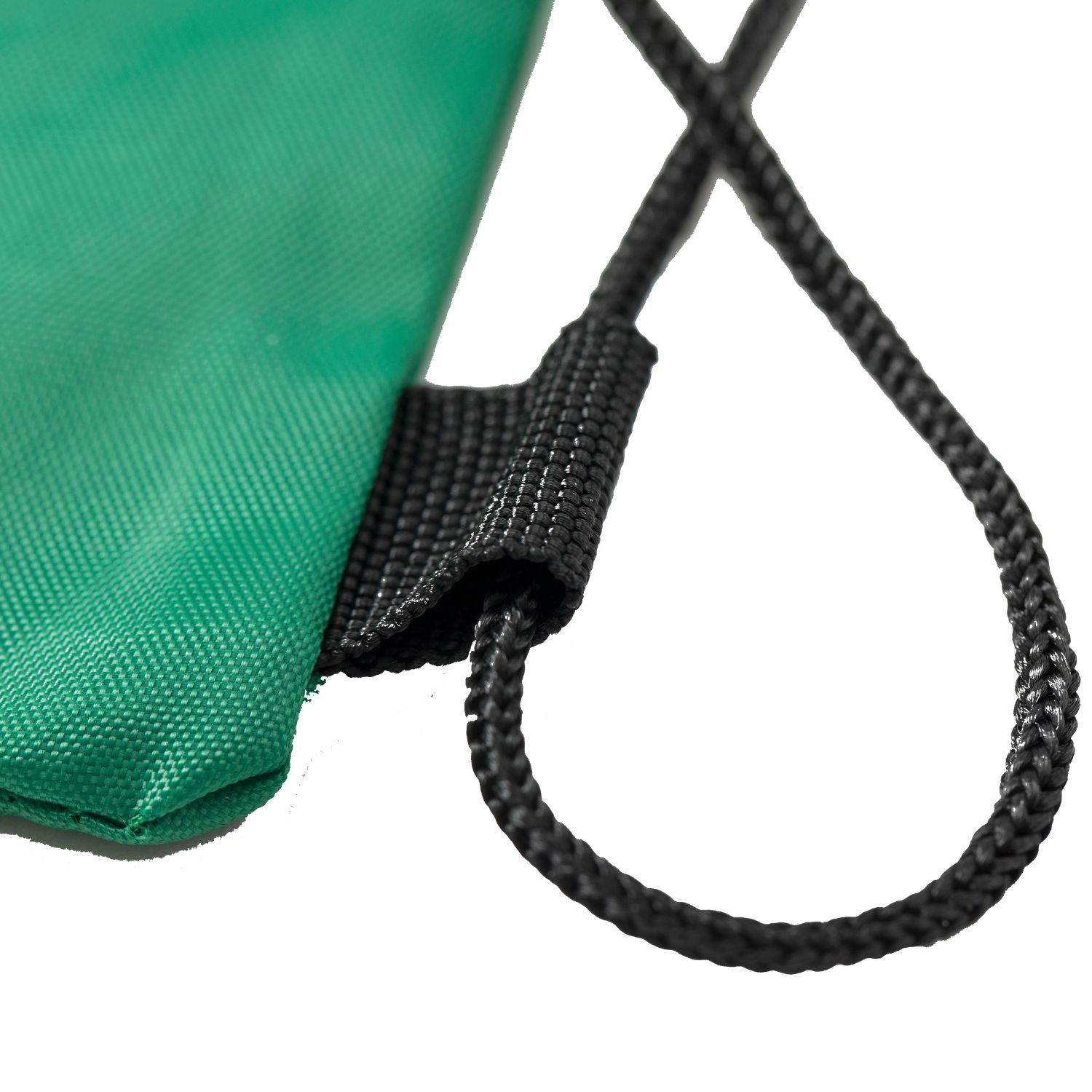 Tri-Color Drawstring Backpack with Earphone Slot & Front Zipper (14" x 18") 3