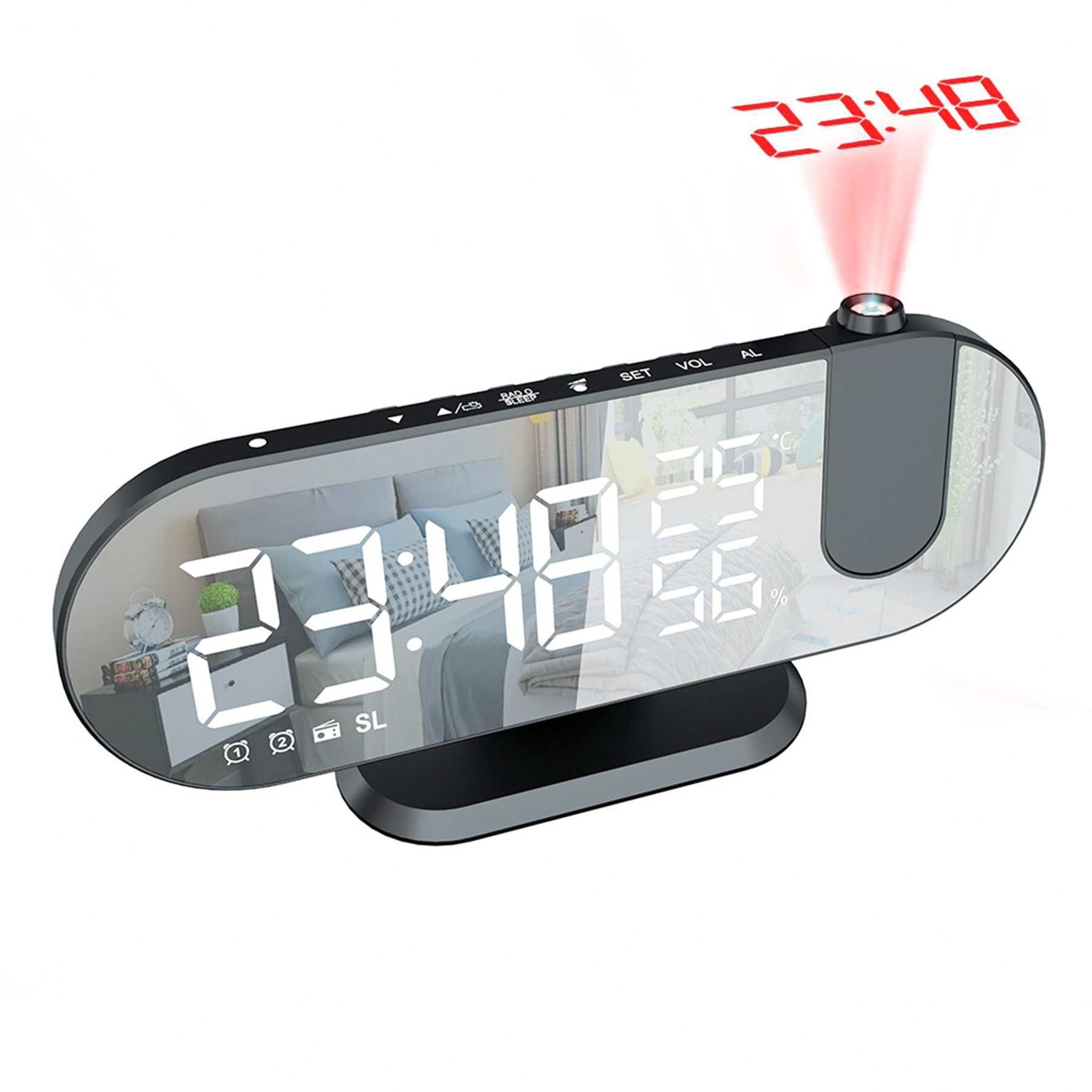 Led Projection Digital Alarm Clock For Bedroom 2