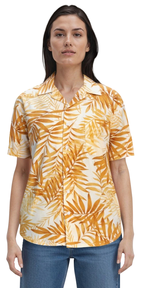 Tonal Print Camp Shirt 5