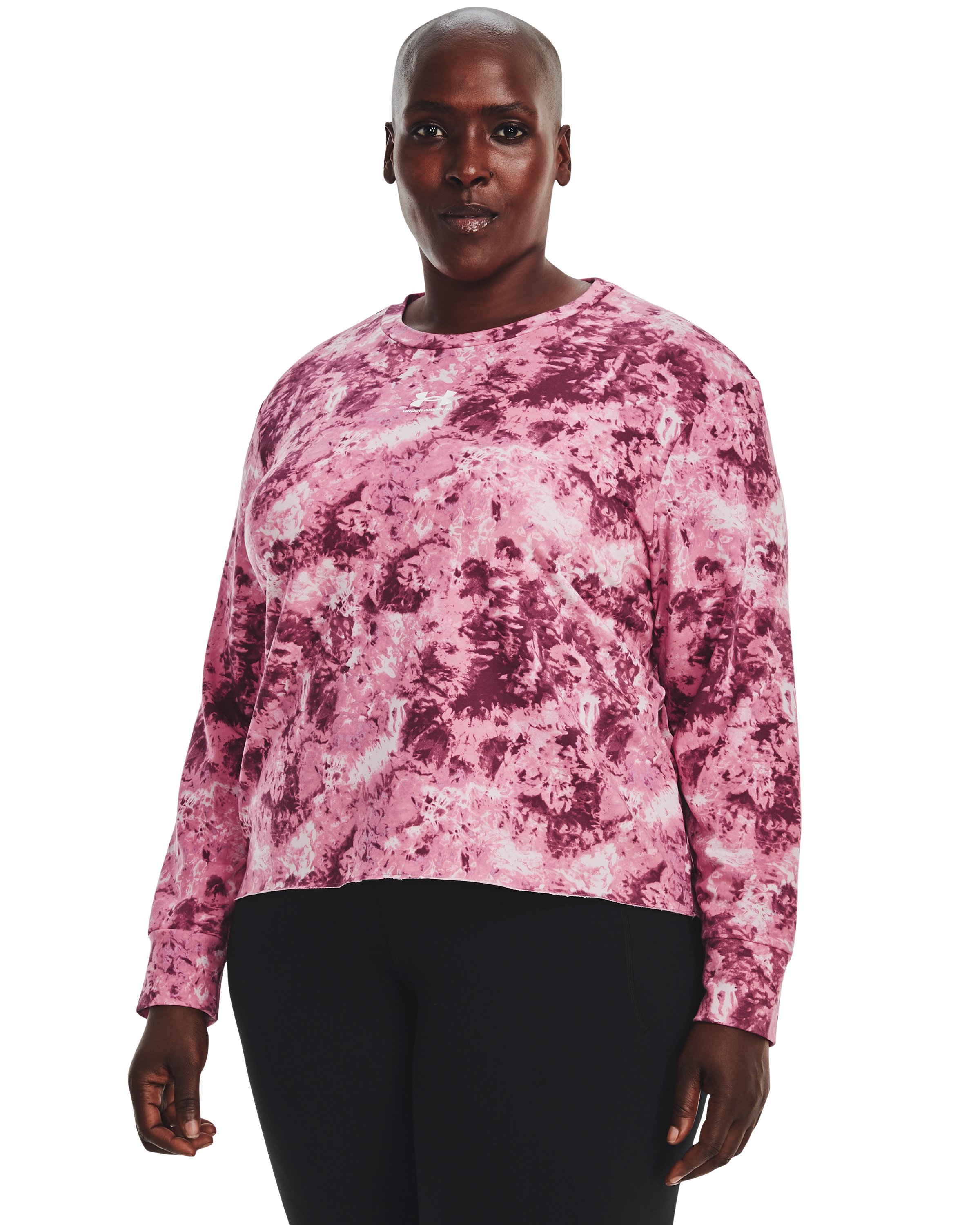 Women's UA Rival Terry Printed Crew 2