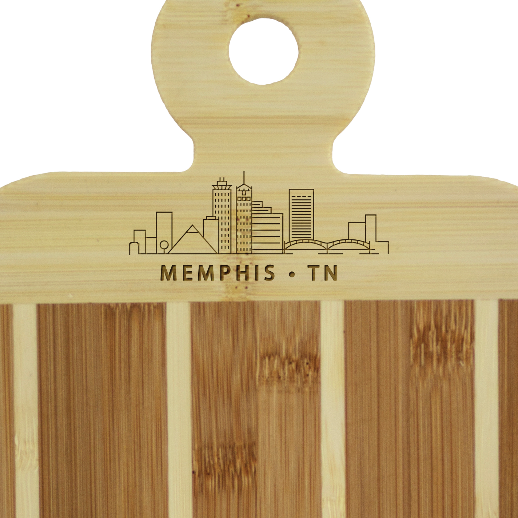 Striped Paddle City Skyline Board - Memphis 2