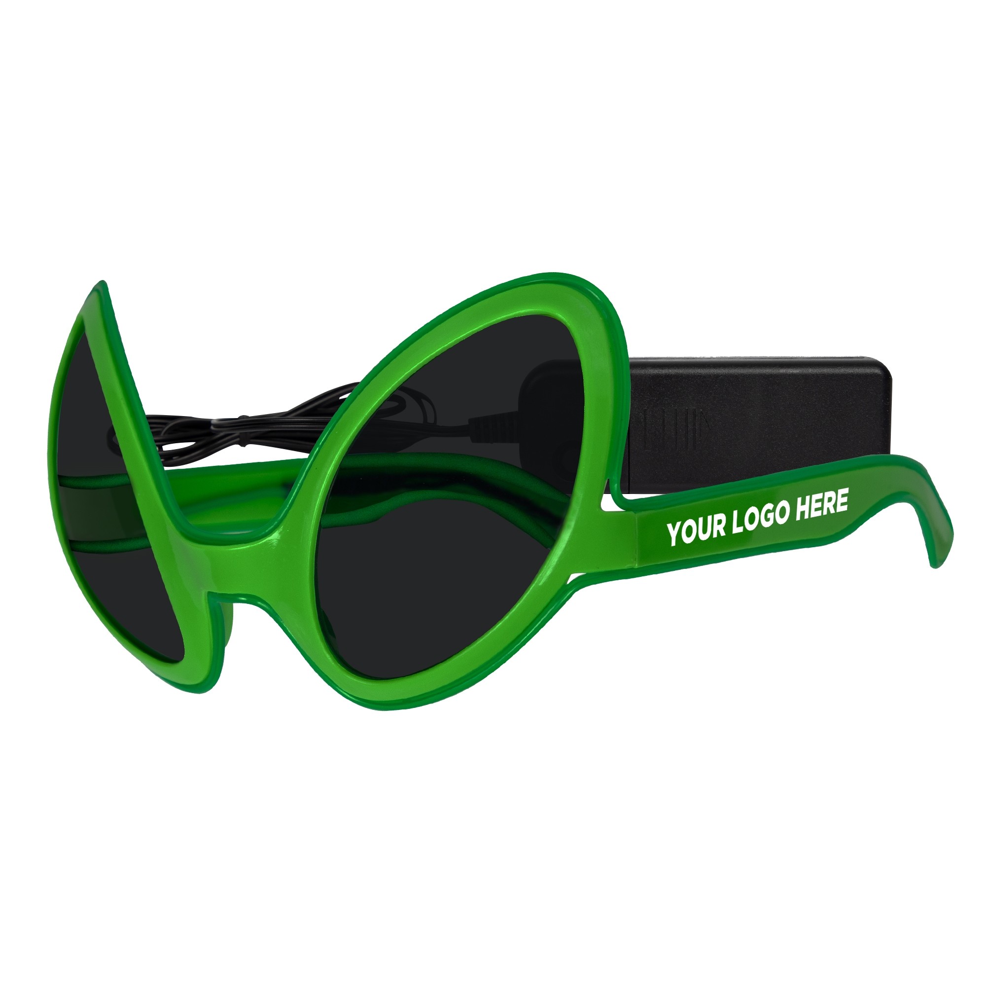 Alien Green EL Wire Sunglasses 4