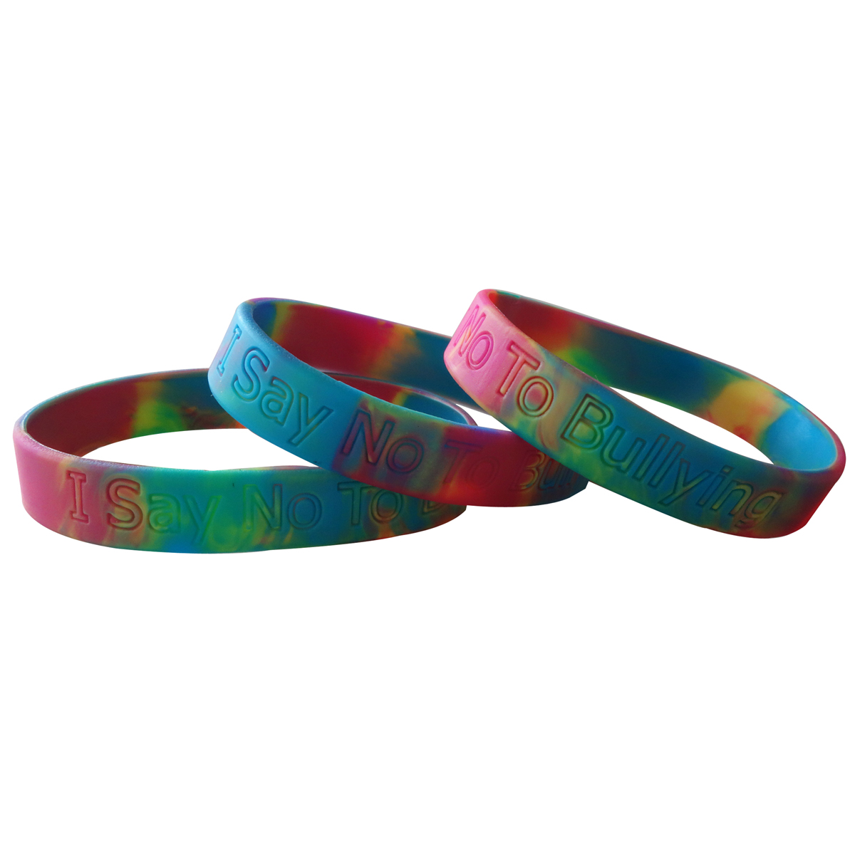 Swirl Debossed Silicone Wristbands 3