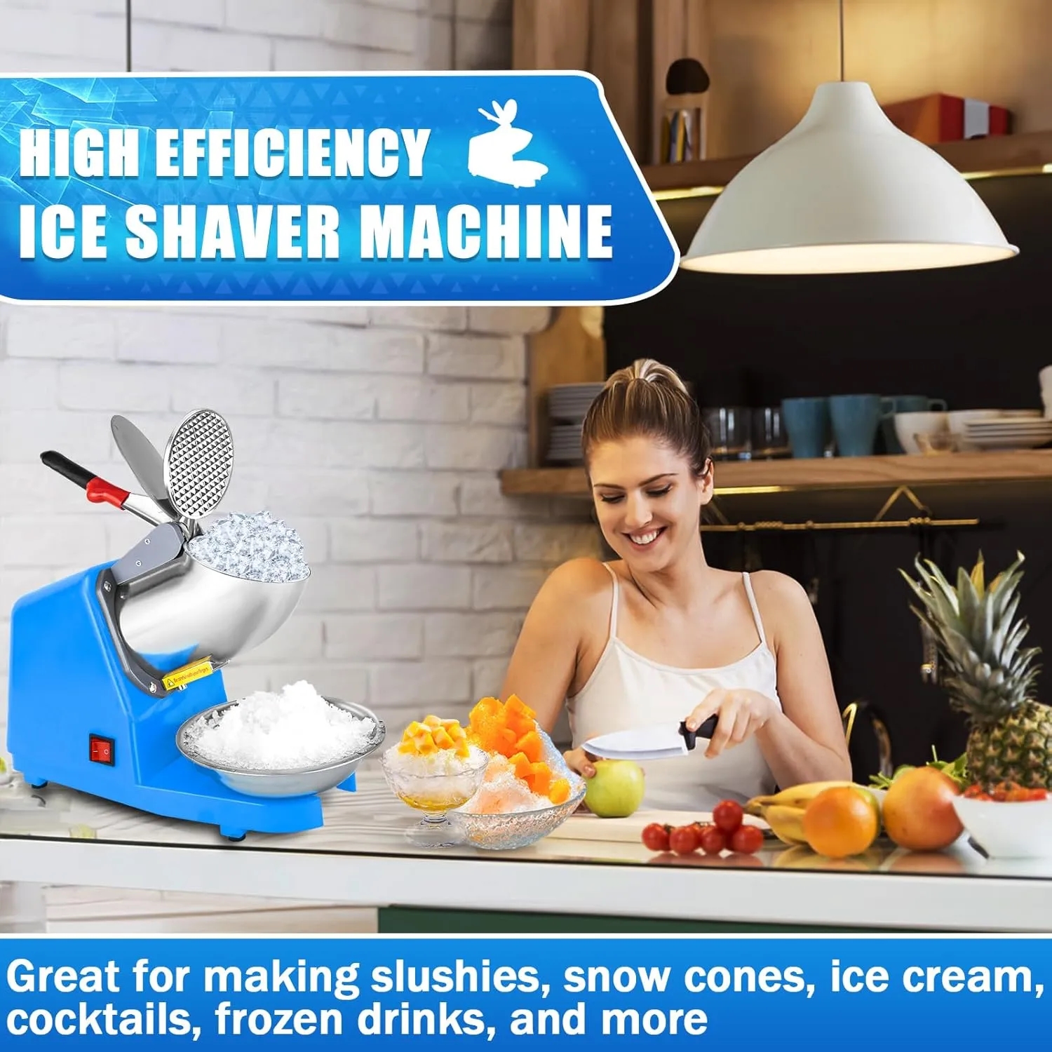 Electric Shaved Ice Machine with Pick 2