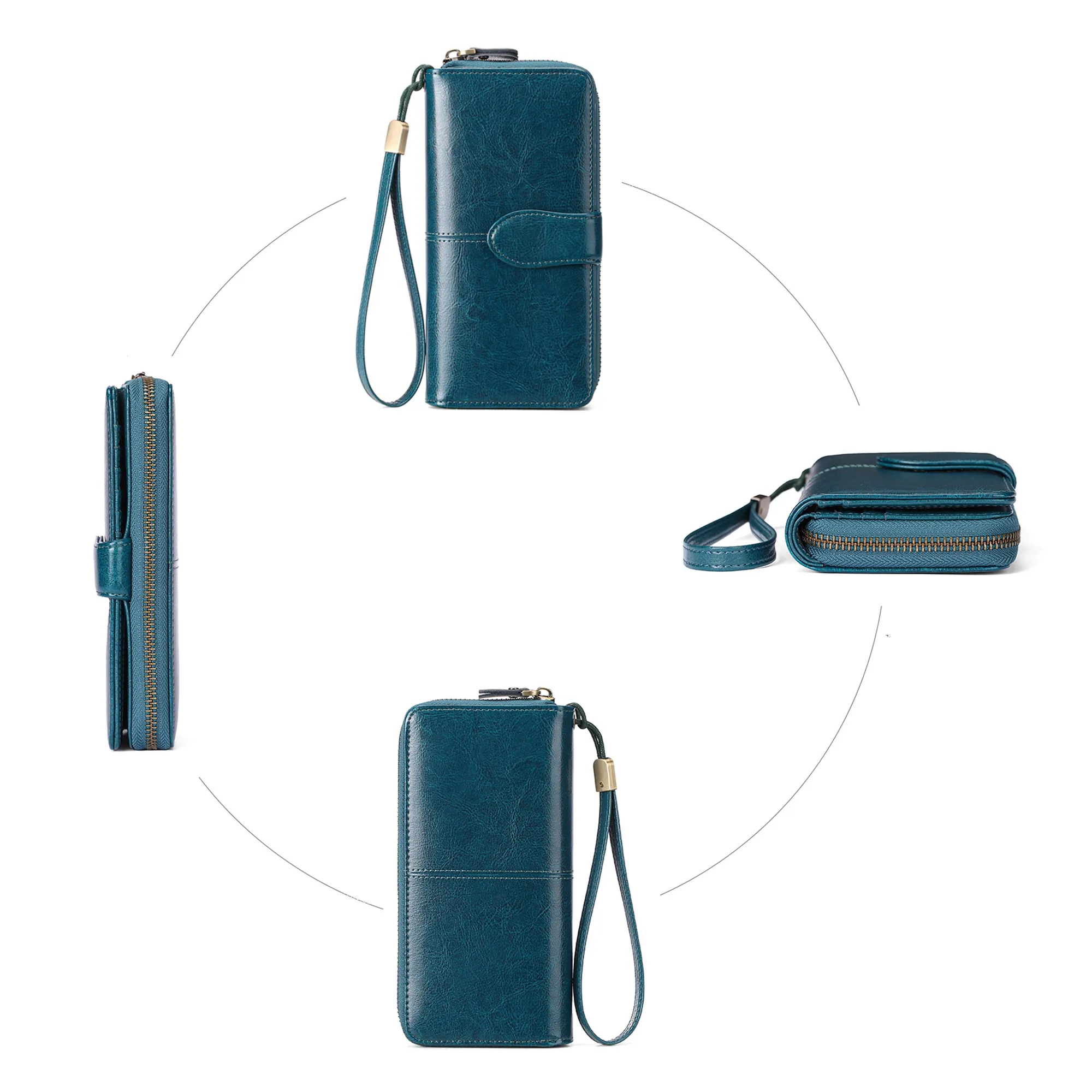 Women's Leather Clutch Bag Wallet 4