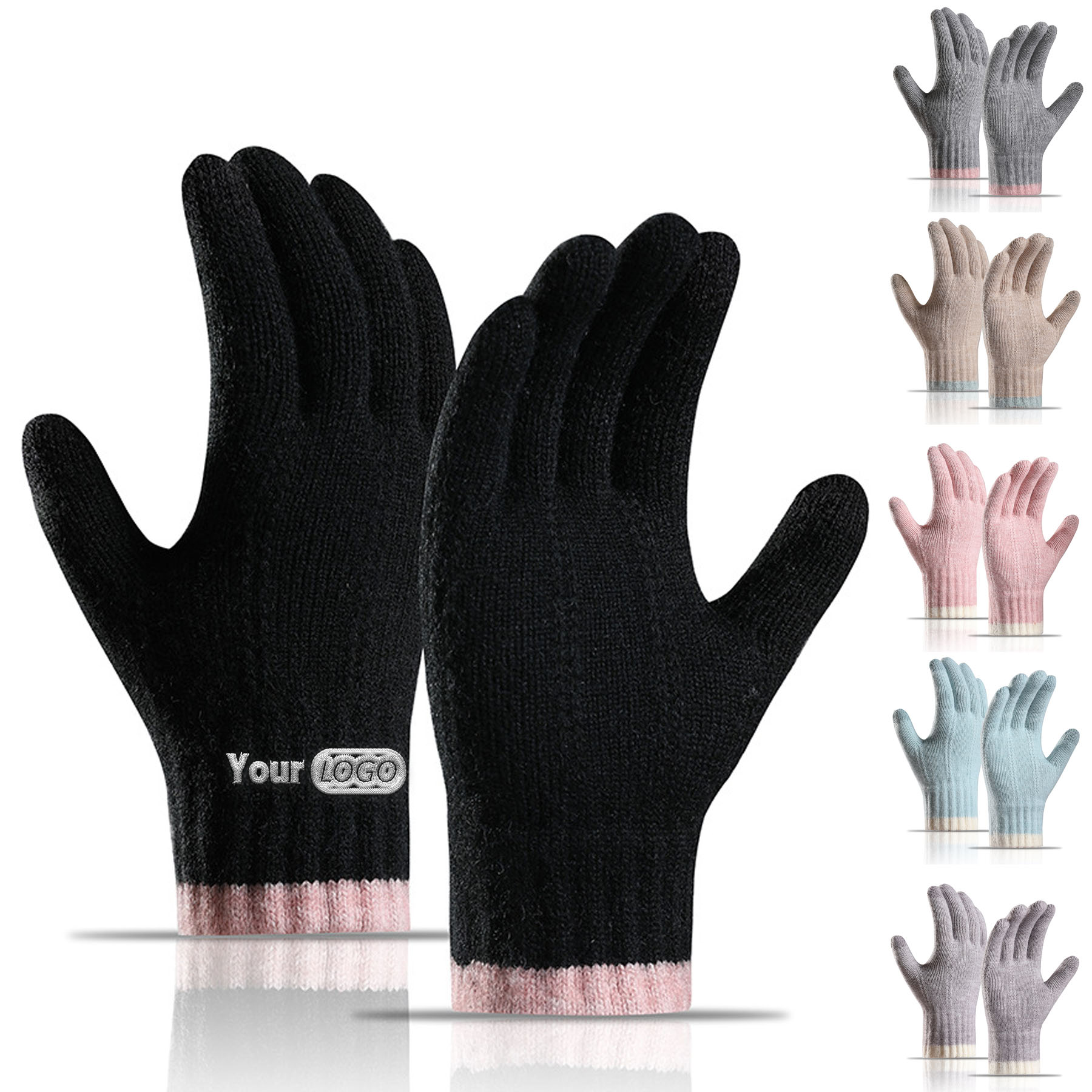 Couple's Knitted Alpaca Wool Gloves 4