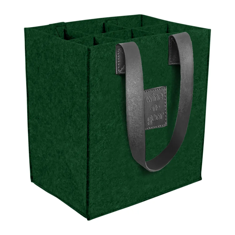 6-Bottle Felt Wine Tote 16